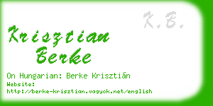 krisztian berke business card